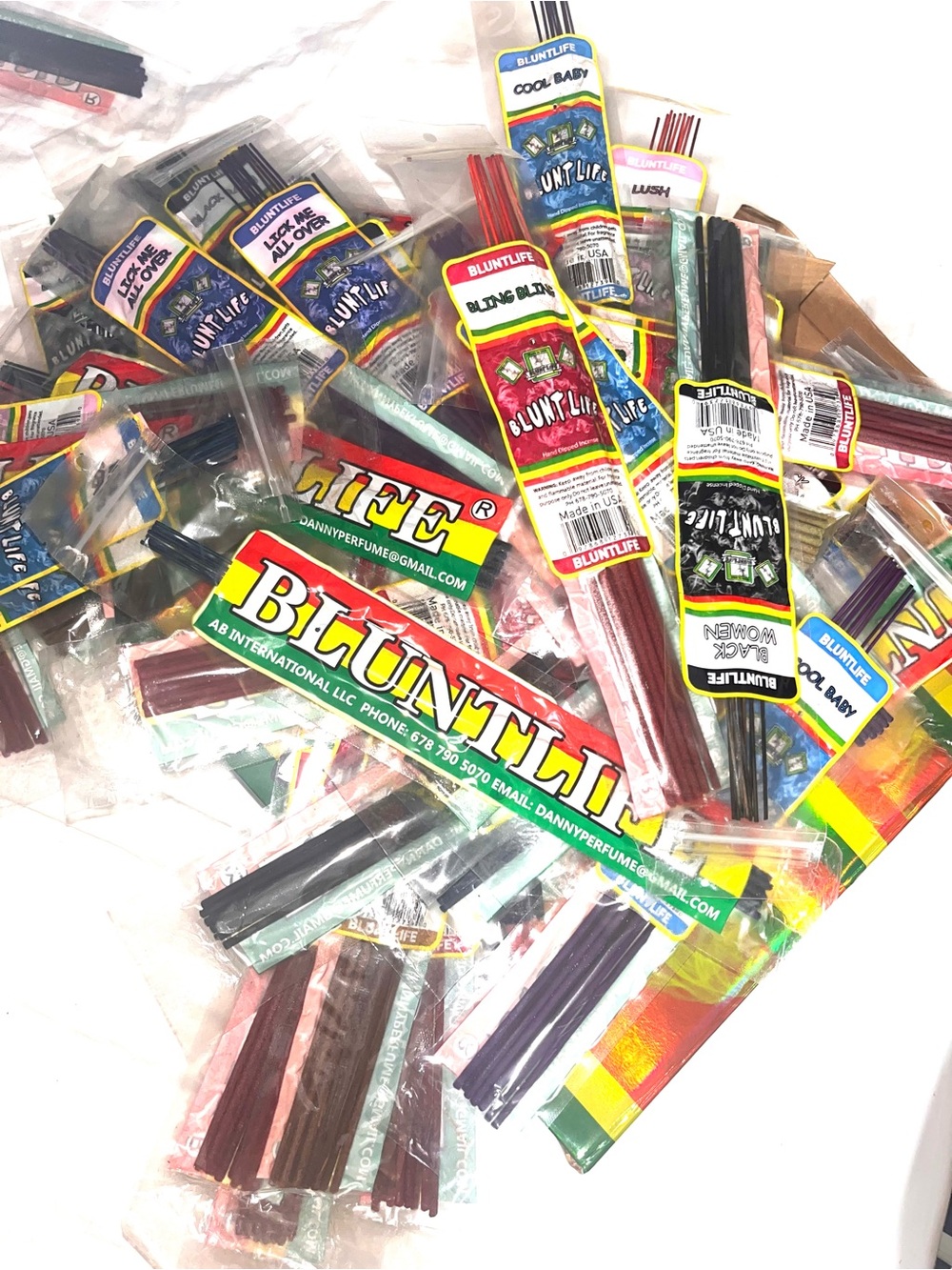 15 Packs BluntLife Incense Lot - 150 Total Sticks - Random Assortment Wholesale